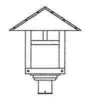 Arroyo Craftsman EP-16TGW-MB - 16" evergreen post mount with t-bar overlay