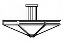 Arroyo Craftsman ETCM-21GWC-BK - 21" etoile inverted ceiling mount