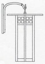 Arroyo Craftsman GB-18LC-S - 18&#34; glasgow long body wall mount