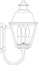 Arroyo Craftsman INB-8MRCS-AB - 8&#34; inverness wall mount with metal roof