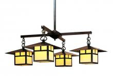 Arroyo Craftsman MCH-12/4EM-AC - 12&#34; monterey 4 light chandelier without overlay (empty)