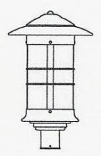 Arroyo Craftsman NP-14LM-VP - 14&#34; newport long body post mount fixture