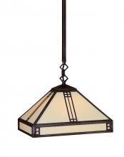 Arroyo Craftsman PSH-12M-P - 12&#34; prairie stem hung pendant