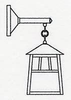 Arroyo Craftsman RB-8CS-BK - 8" raymond wall mount