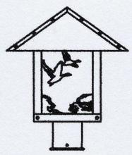 Arroyo Craftsman TRP-12GSCR-S - 12" timber ridge post mount with goose filigree