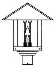 Arroyo Craftsman TRP-16ARCS-S - 16&#34; timber ridge post mount with arrow filigree