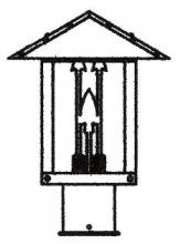 Arroyo Craftsman TRP-9AROF-S - 9" timber ridge post mount with arrow filigree