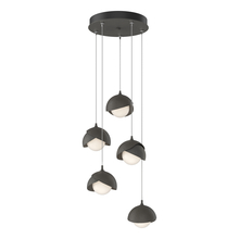 Hubbardton Forge 131125-SKT-STND-20-07-GG0711 - Brooklyn 5-Light Double Shade Pendant