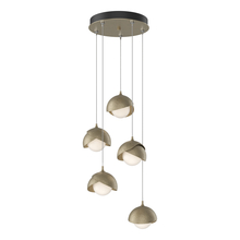 Hubbardton Forge 131125-SKT-STND-84-84-GG0711 - Brooklyn 5-Light Double Shade Pendant