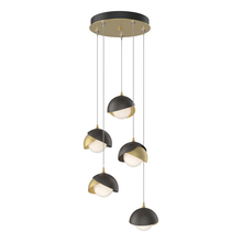 Hubbardton Forge 131125-SKT-STND-86-14-GG0711 - Brooklyn 5-Light Double Shade Pendant