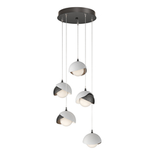 Hubbardton Forge 131125-SKT-STND-89-02-GG0711 - Brooklyn 5-Light Double Shade Pendant