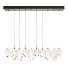 Hubbardton Forge 131145-SKT-LONG-84-WP0756 - Chrysalis 10-Light Mixed Crystal Pendant