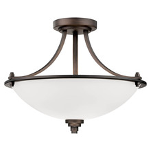 Millennium 7263-RBZ - Bristo 3-Light Semi-Flush Ceiling Mount Satin Nickel