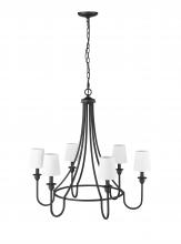 Millennium 12206-MB - Artemis 6-Light Chandelier Ceiling Light Matte Black