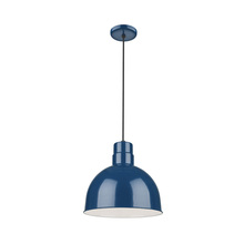 Millennium RDBC12-NB - R Series 1-Light Cord Hung Deep Bowl Shade Navy Blue