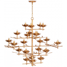 Visual Comfort & Co. Signature Collection RL JN 5162AGL - Clementine 48" Tiered Entry Chandelier