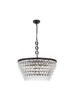 Elegant 1219D28BK/RC - Nordic 6 Lights Black Chandelier