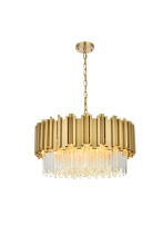 Elegant 3400D24SG - Pendant D24&#34;H14&#34;L8 Satin Gold