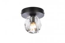 Elegant 3505F5BK - Eren 1 Light Black Flush Mount