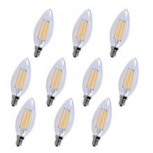 Elegant E12LED101-10PK - LED E12 Candelabra, 2700k, 300 Degree, CRI80, Es, Ul/CUL, 4W, 40w Equivalent, 15000hrs