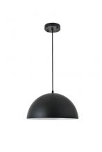 Elegant LD4023D14BK - Forte 1 Light Black Pendant