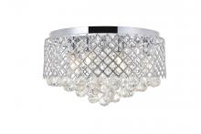 Elegant LD5010F18C - Tully 6 light Chrome Flush Mount