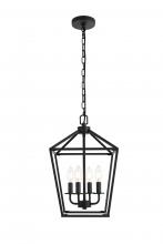 Elegant LD511H20BK - Patio/Indoor Hanging W11.8&#34;D11.8&#34;H18.4&#34; Black