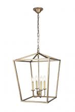 Elegant LD6008D17S - Maddox Collection Pendant D17 H24.25 Lt:4 Vintage Silver Finish