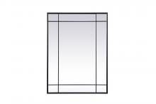 Elegant MR3A3040BLK - French Panel Wall Mirror 30x40 Inch in Black