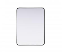 Elegant MR8A2736BLK - Contour Metal Rectangle Mirror 27x36 in Black