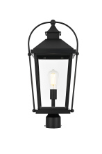 Elegant OD605P23BK - Pole Light W11&#34;xD9&#34;xH22.8&#34; Lt1/E26/60W Black