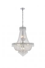 Elegant V1900D24C/RC - Century 12 Light Chrome Chandelier Clear Royal Cut Crystal