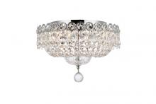 Elegant V1900F14C/RC - Century 4 Light Chrome Flush Mount Clear Royal Cut Crystal