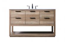 Elegant VF19254NT - 54 Inch Single Bathroom Vanity In Natural Oak