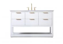 Elegant VF19254WH - 54 Inch Single Bathroom Vanity In White