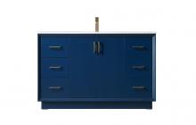 Elegant VF19654BL - 54 Inch SIngle Bathroom Vanity In Blue