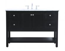 Elegant VF27048BK - 48 In. Single Bathroom Vanity Set in Black