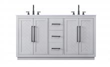 Elegant VF29060DGR - 60 inch Double Bathroom Vanity in Grey