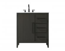 Elegant VF29332MMB - 32 Inch Single Bathroom Vanity In Mocha Brown