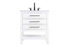 Elegant VF60530WH - 30 inch Single Bathroom Vanity in White