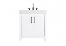 Elegant VF60630WH - 30 inch Single Bathroom Vanity In White