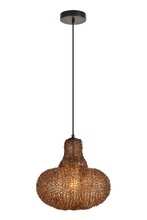 Elegant LDPD2061 - Finola Collection Pendant D11.8&#39;&#39; H12.6 Lt:1 Black and Coffee Finish