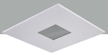 Elegant R4-559MW - 4&#34; Matte White Square Shower Trim with Frosted glass and Matte White Square Trim ring