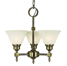 Framburg 2438 BN/AM - 3-Light Brushed Nickel Taylor Mini Chandelier