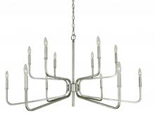 Framburg 5484 SP - 12-Light Satin Pewter Heidelberg Dining Chandelier