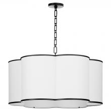 Quorum 8228-6-59 - Belinder 6 Light Fabric Pendant, Matte Black