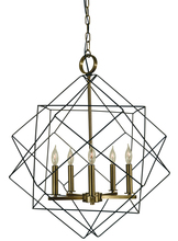 Framburg 4705 SP/PN - 5-Light Satin Pewter/Polished Nickel Etoile Chandelier