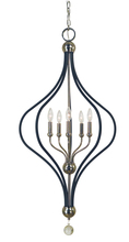 Framburg 4950 PN/MBLACK - 5-Light Polished Nickel/Matte Black Boulevard Chandelier