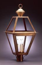 Northeast Lantern 1073-DB-LT3-FST - Post Dark Brass 3 Candelabra Sockets  Frosted Glass