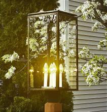 Northeast Lantern 11653-VG-LT4-CSG - Dowtown Post Light With 4 Candelabras